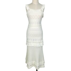 Milly Lightweight Pointelle Midi Dress - Size Petite